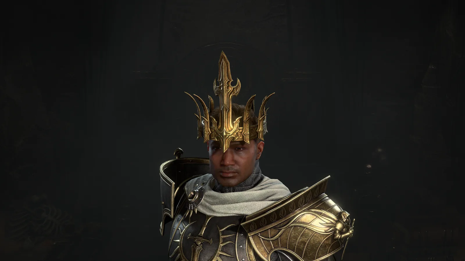 A character wearing Leoric's Crown, one of the legacy Uniques in Season of Hell's Legacy